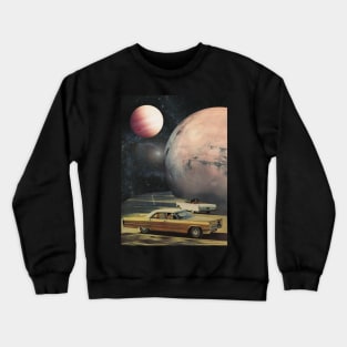 Long Road Home - Vintage Inspired Collage Illustration Crewneck Sweatshirt